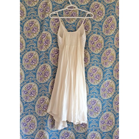 Gauzy White Strappy Boho Lace Dress - Picture 9 of 10